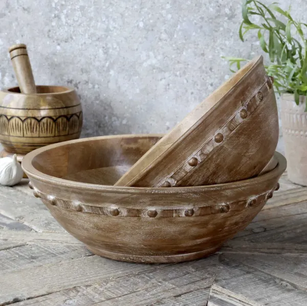 Träskål Tours, Ø30xH9 cm, mango - Chic Antique