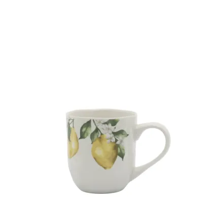 Porslinsmugg Maison Citron med solgula citroner från Chic Antique.