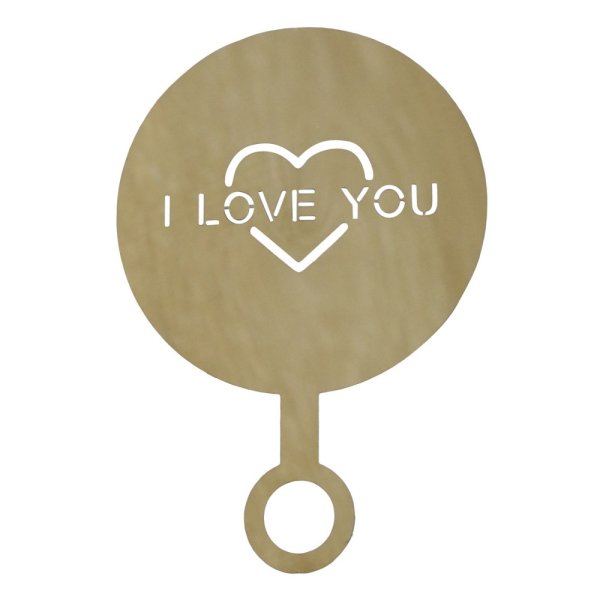 Coffee stencil I Love You, brass - Chic Antique