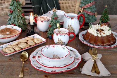 Serving platter Chalet de Noël Cherry - Chic Antique