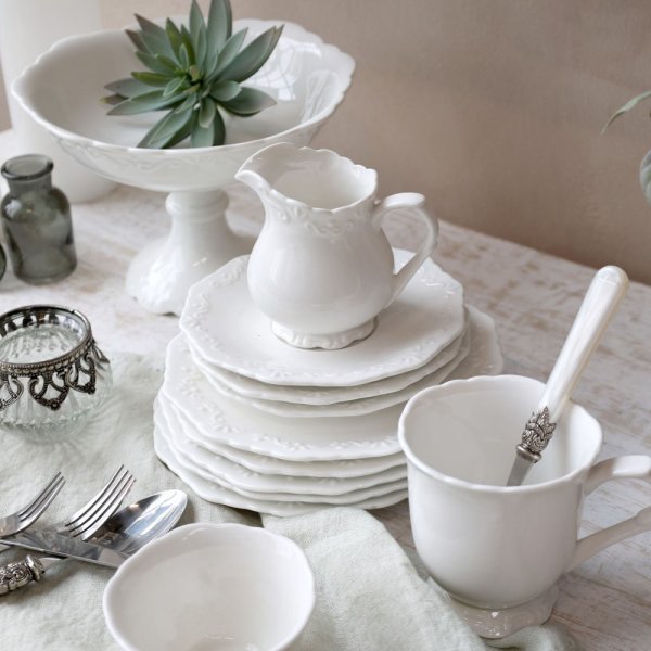 Provence egg cup, white - Chic Antique