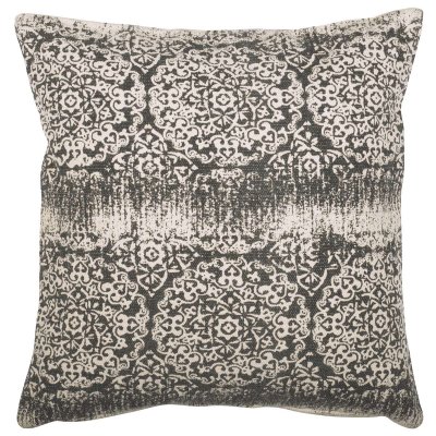 Cushion cover, Rosette pattern, dark grey, 50x50 cm - Ib Laursen