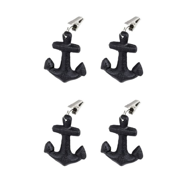 Cloth weight Anchor, 4-pcs, black - Strömshaga