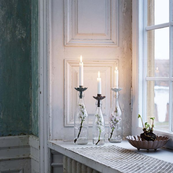 Ingrid Candleholder for bottle, green - Strömshaga