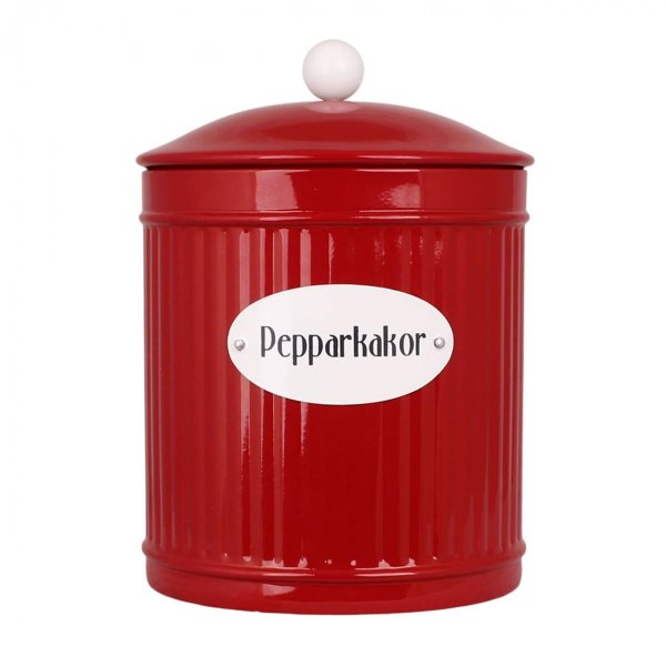 Plåtburk Hugo Pepparkakor, röd - Strömshaga