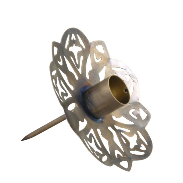 Kronljushållare Spjut, Ø11,5 x H9 cm, antikmässing - Chic Antique
