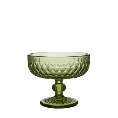 Coupéglas Elly grön, cocktailglas på fot – Wikholm Form