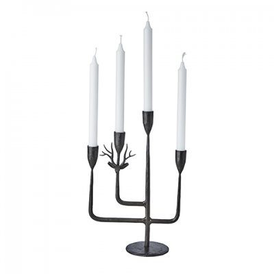 ljusstake-deer4-svart