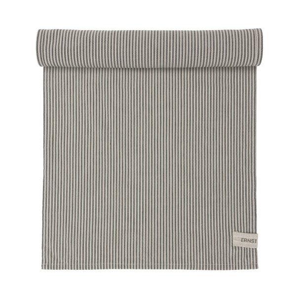Smalrandig löpare i grönt och beige från Ernst.