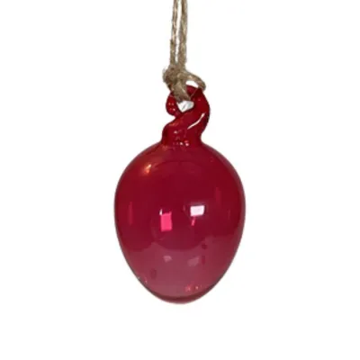 Glasägg Bright Pink slät rosa i glas från Miljögården