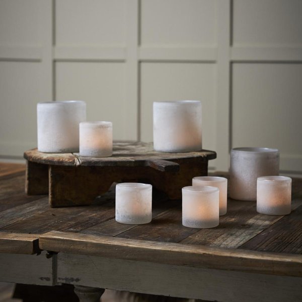 Lantern Bungenäs, frosted white - Boel & Jan