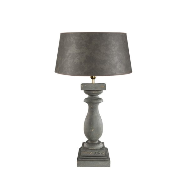 Lampbase Normandie, antique wood, rustic grey, two sizes - Artwood