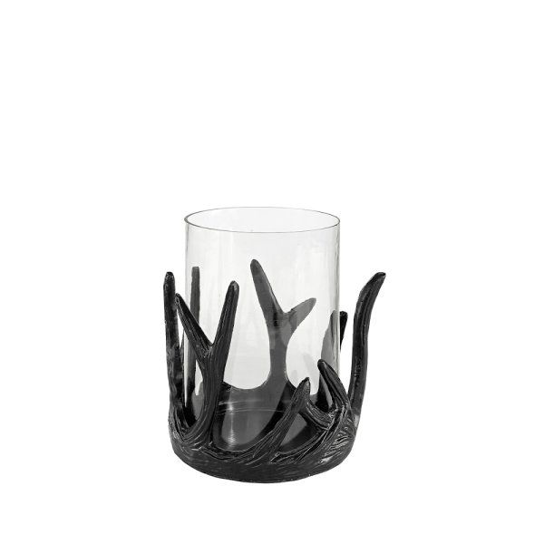 Antler Lanterna, matt svart, två storlekar - Artwood