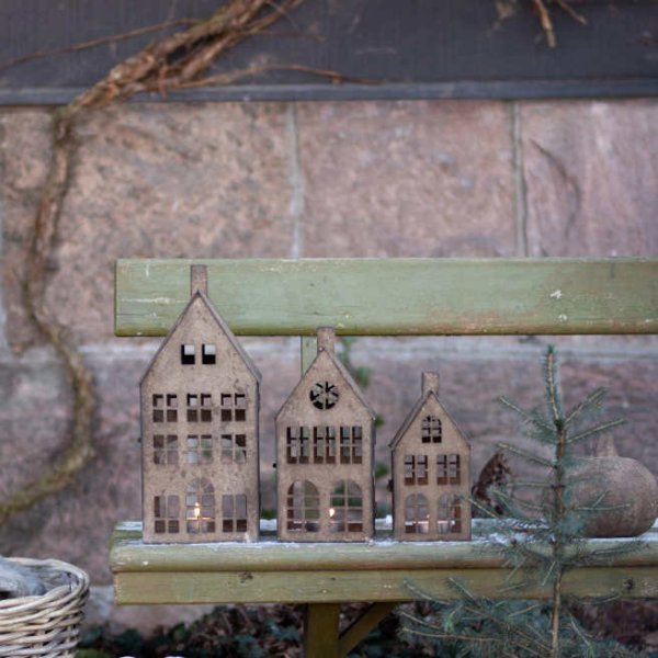 Lanterns Village, rust, 3-set - Wikholm Form