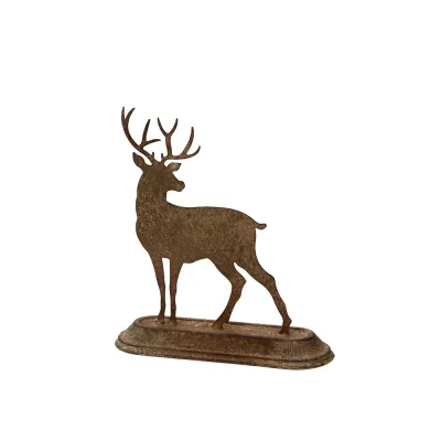 decoration-deer-in-rusty-brown-metal