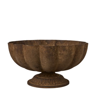 Planter bowl on foot Bloom Rust brown - Wikholm Form