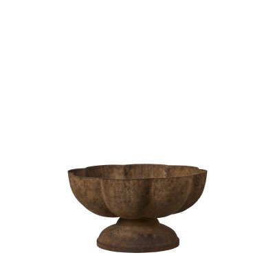 Planter bowl on foot Bloom Rust brown - Wikholm Form
