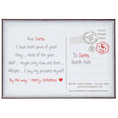 Metallskylt, Dear Santa I have... - Ib Laursen