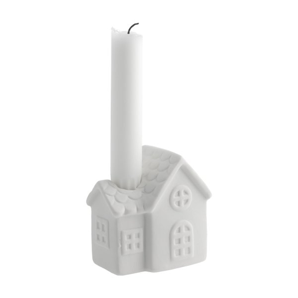 Candlestick Candle House No.2, white Storefactory
