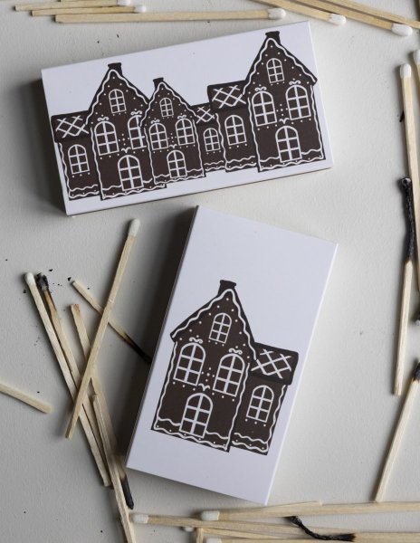 Matchbox Gingerbread, large, White & Brown - Storefactory