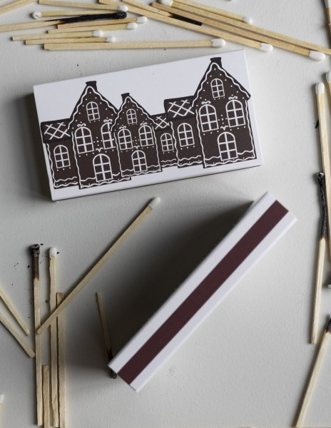 Matchbox Gingerbread, large, White & Brown - Storefactory