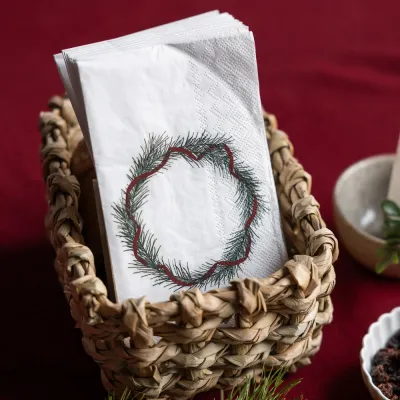 white-paper-napkin-with-fir-wreath