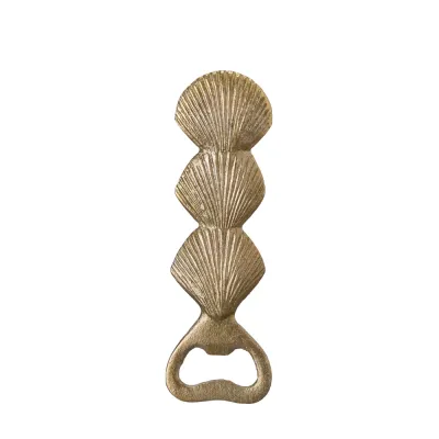 Bottle opener Ayra shells in antique gold from Wikholm Form.