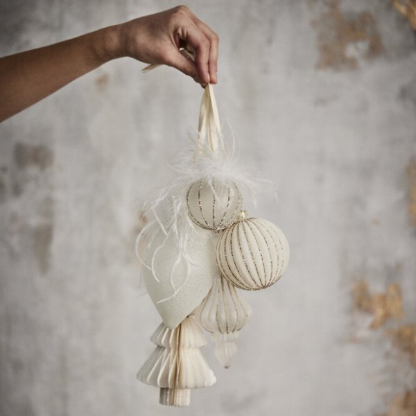 Christmas Ornament Norille, H16 cm, White - Lene Bjerre