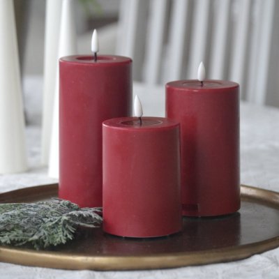 bordeaux-LED-candle-height-10cm