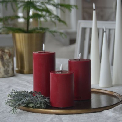 bordeaux-LED-candle-height-12,5cm
