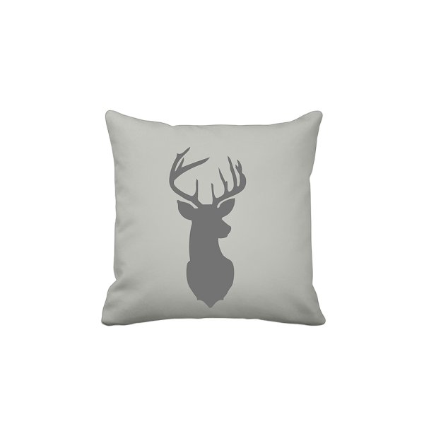 Kuddfodral Oh Deer, 50x50 cm, Grå & Kol - Krasilnikoff