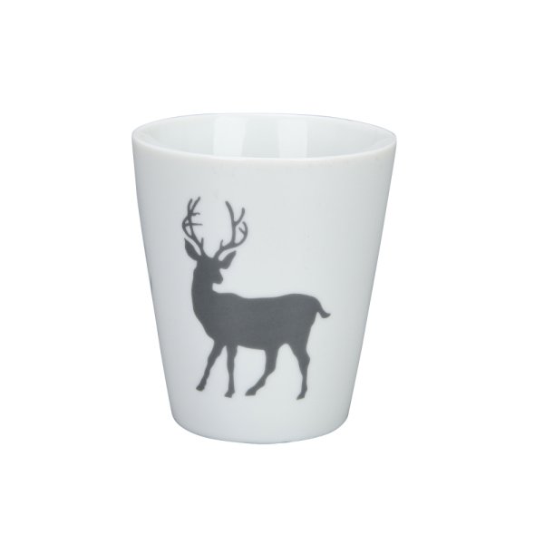 Happy Mug Winter Lodge, White & Grey - Krasilnikoff