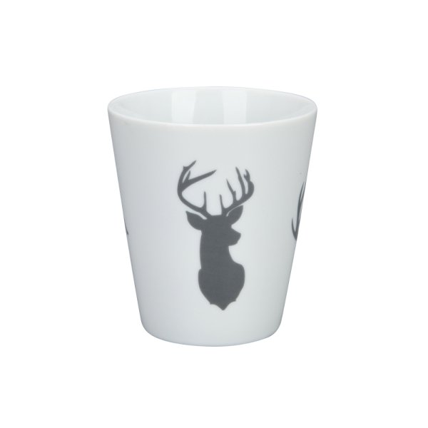 Happy Mug Winter Lodge, White & Grey - Krasilnikoff