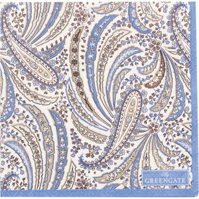 paper-napkin-in-beige-and-blue-paisley-pattern