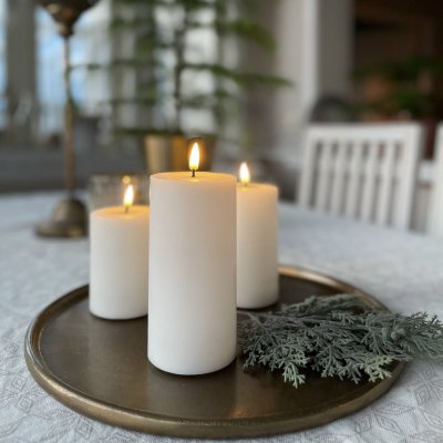 LED-blockljus-i-vitt-höjd-15cm