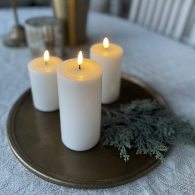 LED-blockljus-i-vitt-höjd-15cm