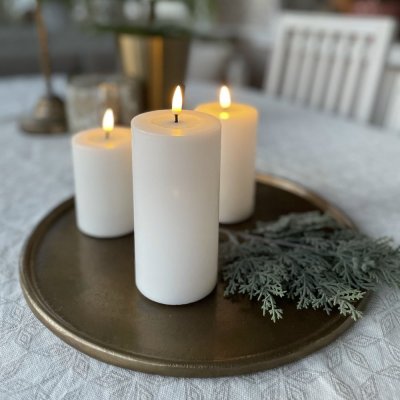 LED-blockljus-i-vitt-höjd-15cm