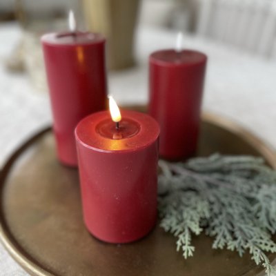 bordeaux-LED-candle-height-10cm
