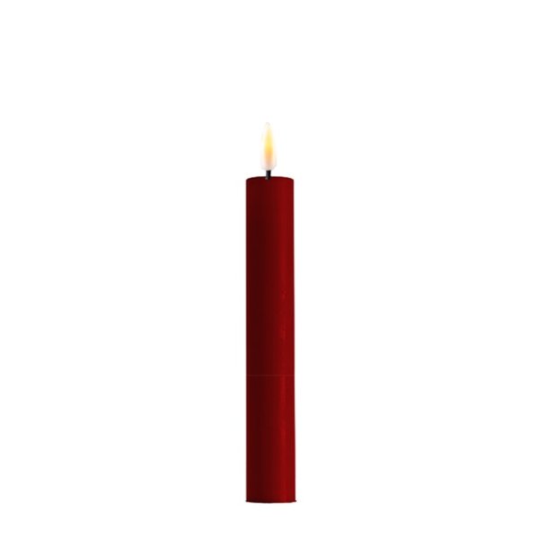 LED Kronljus rustik, H15 cm, 2-pack, Bordeaux - Deluxe Homeart