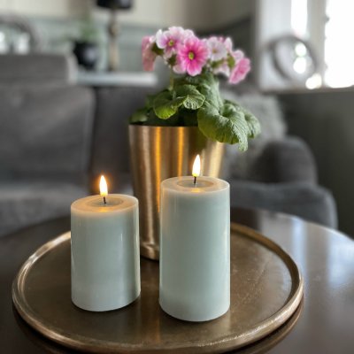 LED-blockljus-i-salviagrön-höjd-15cm