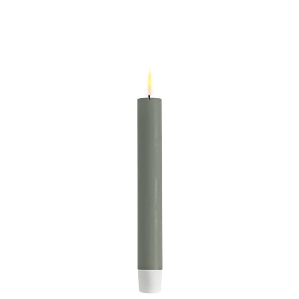 LED Kronljus rustik, H15 cm, 2-pack, Salviagrön - Deluxe Homeart