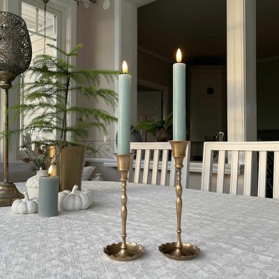 rustic-LED-dinner-candle-h15cm-salvie-green