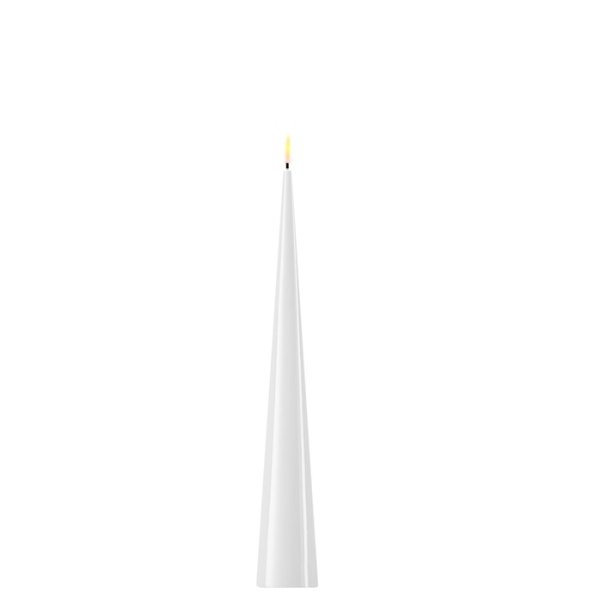 LED Kon-ljus lackad, H28 cm, Vit - Deluxe Homeart