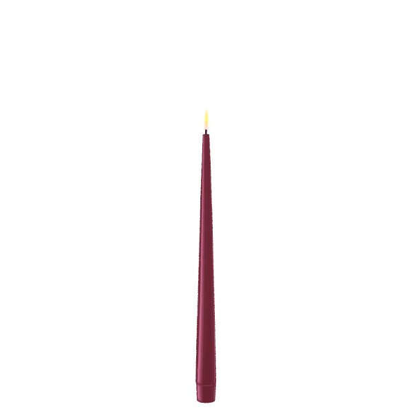 LED Dinner Candle Shiny, Ø2,2x28 cm, 2 pcs, Magenta - Deluxe Homeart