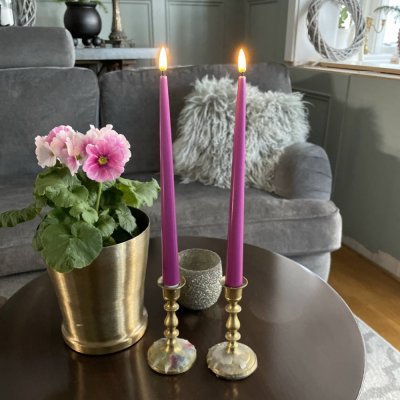 LED-kronljus-lackad-h28cm-magenta